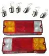 Juego Faros Triple Ambar/rojo/cristal Trailer C/ Lamparas