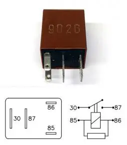 Micro Relay 9026 12V 20A interruptor simple con resistencia