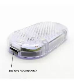 Mini Faro Interir Luz Día Interior Cortesía Universal Tactil USB Recargable 52x28 mm