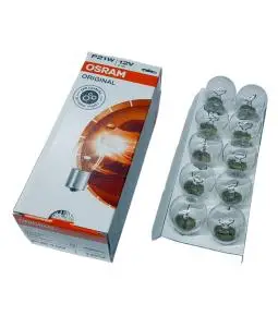 Caja X 10 Lamparas 1 Polo Patas Parejas Osram 12v 21w