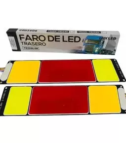 Juego de Faros para Trailer Full Led 12v Extra Chato / Posición y Stop, Giro, Marcha Atras / Medida 28 x 8 cm